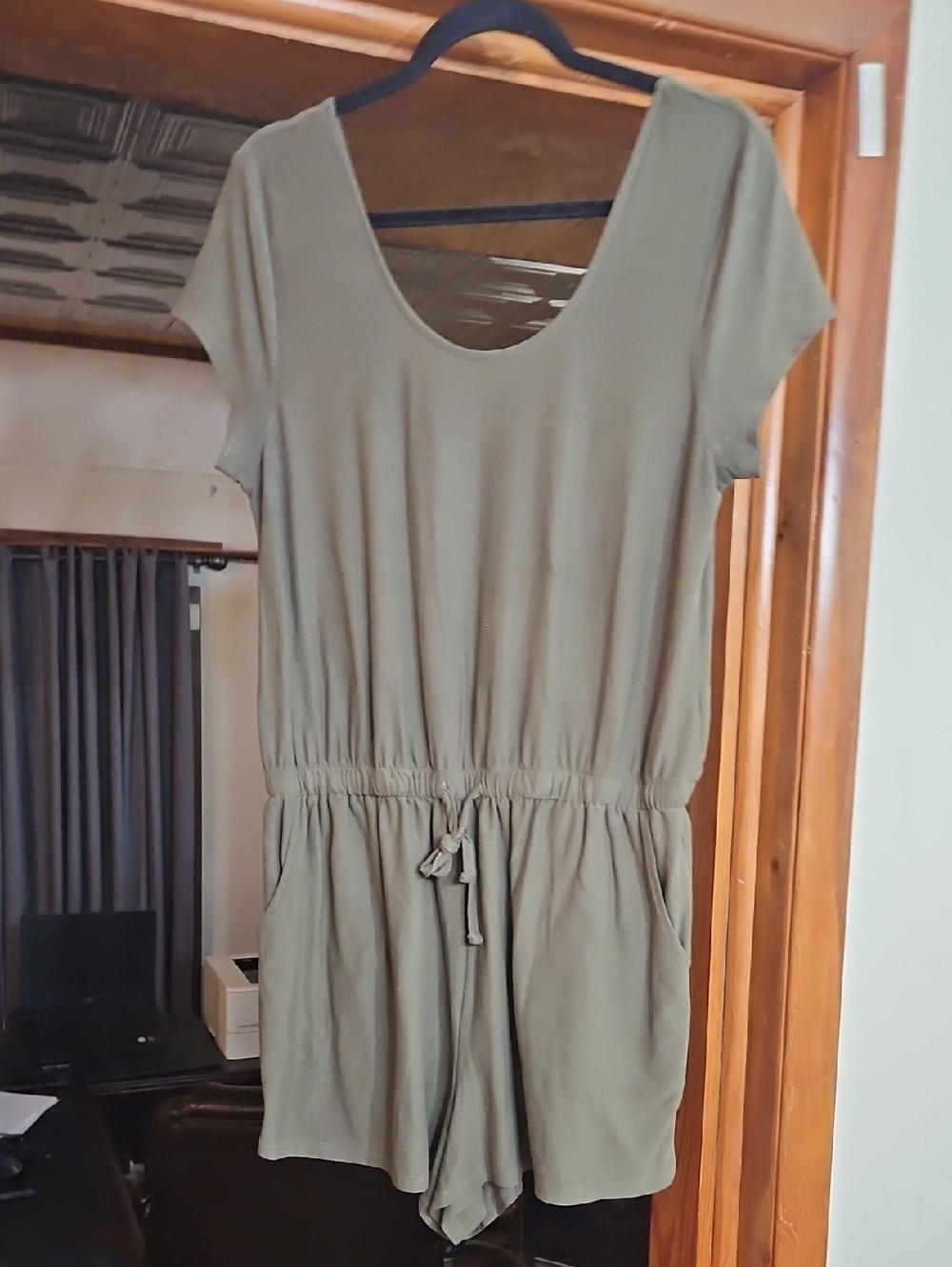 Derek Heart Olive Green Casual Romper